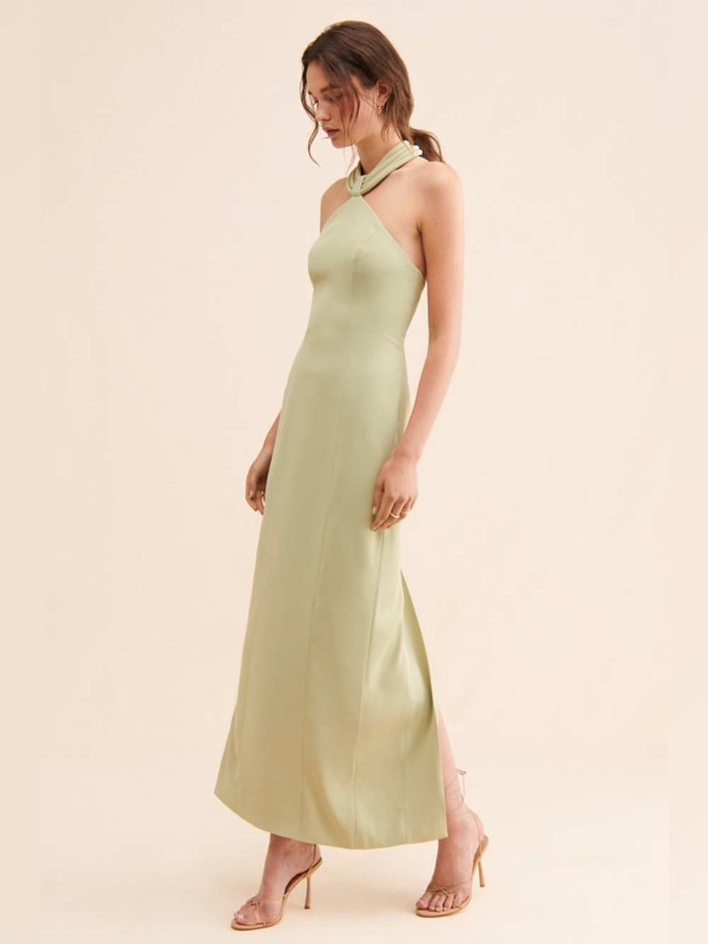 Ronny Kobo Lenox Halter Dress